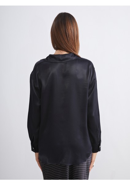 Desenli Saten Kadın Gömlek fırsatları