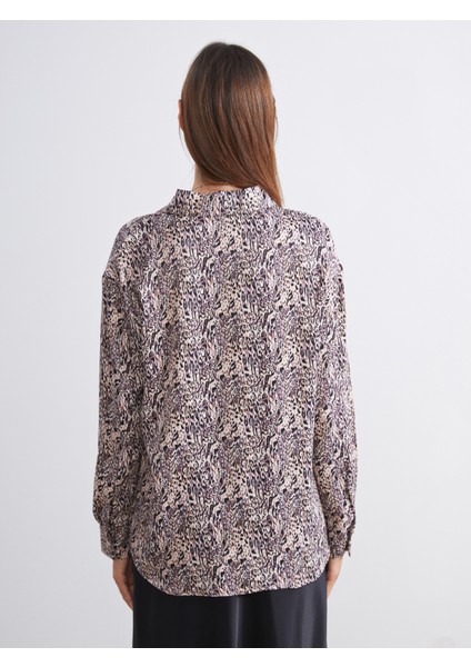 Desenli Saten Kadın Gömlek fırsatları