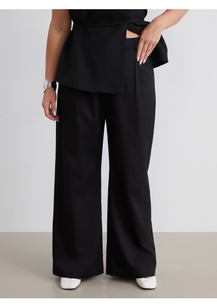 Büyük Beden Loose Fit Kadın Pileli Pantolon fiyatları