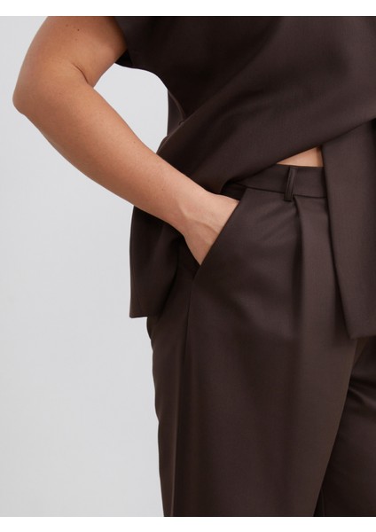 Büyük Beden Loose Fit Kadın Pileli Pantolon modelleri