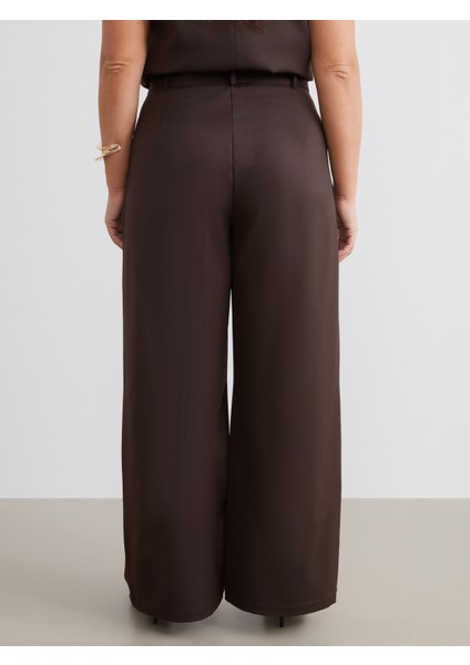 Büyük Beden Loose Fit Kadın Pileli Pantolon fırsatları