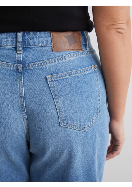 Büyük Beden Balloon Fit Kadın Jean Pantolon fırsatları