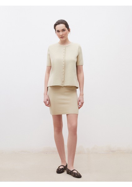 Bisiklet Yaka Desenli Kadın Triko Hırka fiyatları