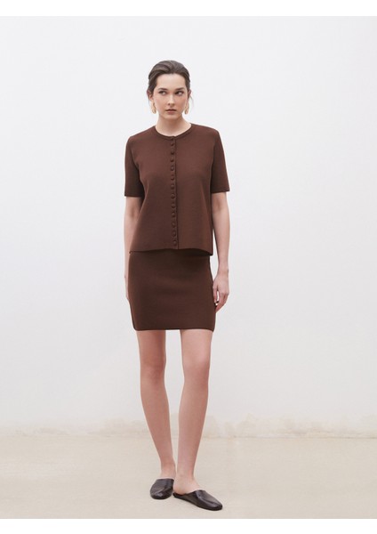 Bisiklet Yaka Desenli Kadın Triko Hırka fiyatları