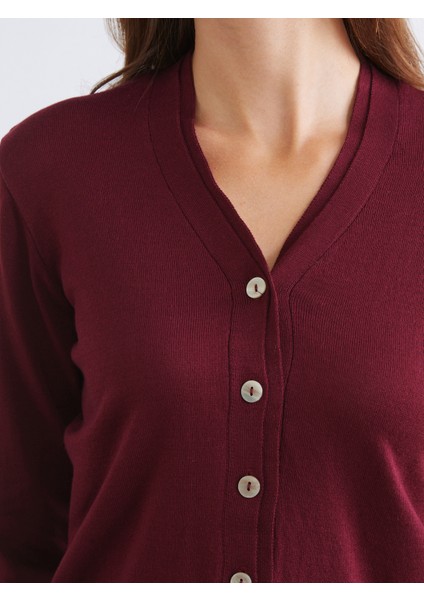 V Yaka Kadın Triko Hırka modelleri