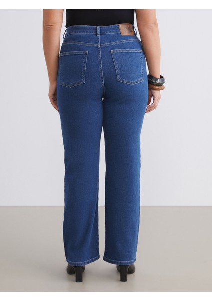 Büyük Beden Straight Fit Kadın Jean Pantolon indirimleri