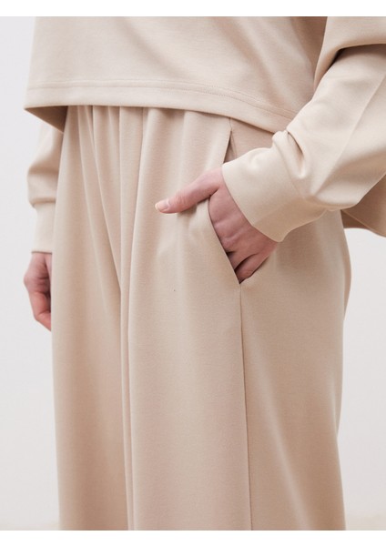 Beli Lastikli Geniş Paça Kadın Eşofman Altı modelleri