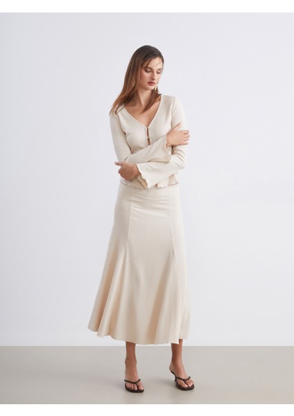 V Yaka Dokulu Kadın Hırka fiyatları