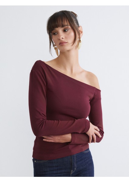 Tek Omuz Fitilli Bluz