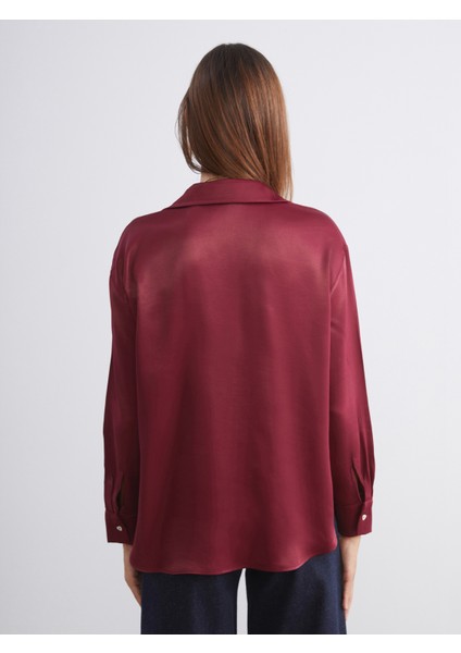 Desenli Saten Kadın Gömlek fırsatları