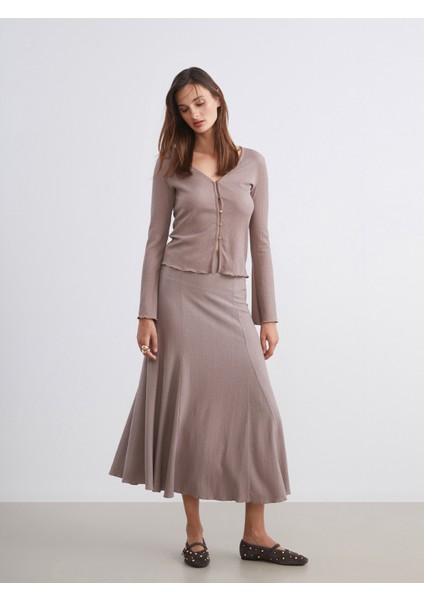 V Yaka Dokulu Kadın Hırka fiyatları