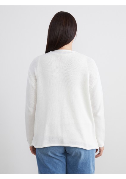 Büyük Beden V Yaka Kadın Triko Hırka fırsatları