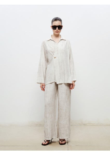 Keten Görünümlü Kadın Gömlek fiyatları