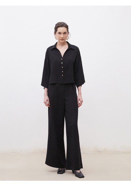 Crop Poplin Kadın Gömlek fırsatları