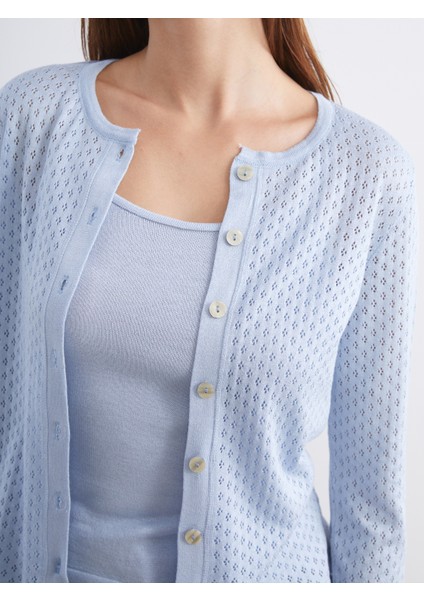 Bisiklet Yaka Ajurlu Kadın Triko Hırka modelleri