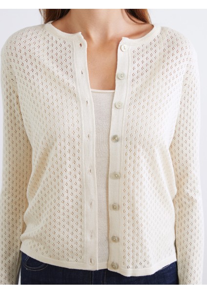 Bisiklet Yaka Ajurlu Kadın Triko Hırka modelleri