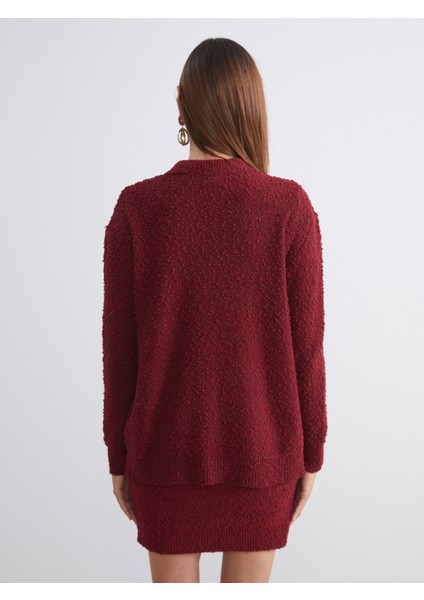 V Yaka Dokulu Kadın Triko Hırka fırsatları