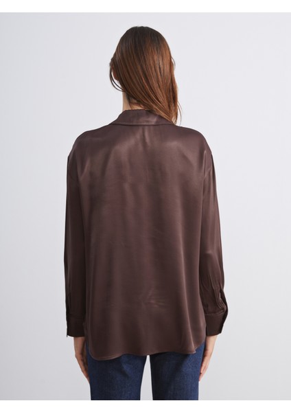 Desenli Saten Kadın Gömlek fırsatları