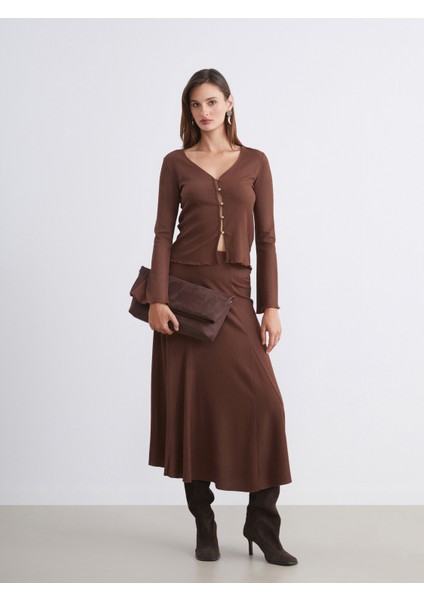 V Yaka Dokulu Kadın Hırka fiyatları