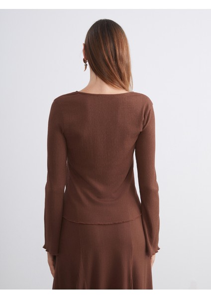 V Yaka Dokulu Kadın Hırka fırsatları