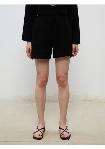 Beli Lastikli Dokulu Kadın Şort fiyatları