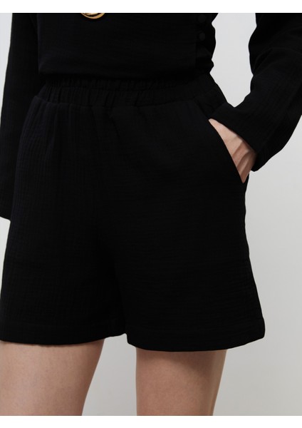 Beli Lastikli Dokulu Kadın Şort modelleri