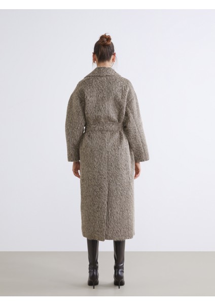 Ceket Yaka Kuşaklı Kadın Kaban fırsatları