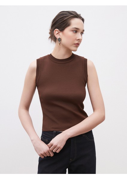 Dik Yaka Kadın Triko Kazak