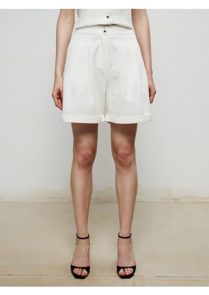 Loose Fit Keten Görünümlü Kadın Şort fiyatları
