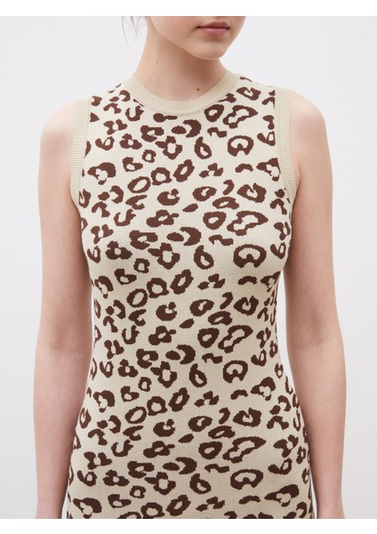 Bisiklet Yaka Desenli Triko Elbise modelleri