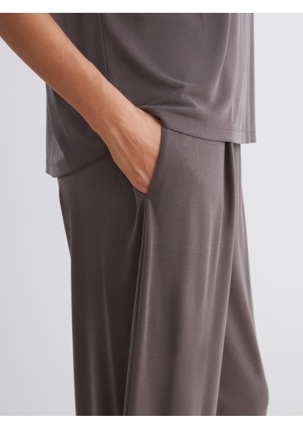 Beli Lastikli Modal Karışımlı Kadın Eşofman Altı modelleri