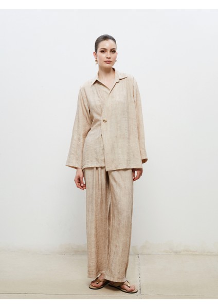 Keten Görünümlü Kadın Gömlek fiyatları