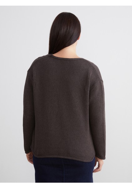 Büyük Beden V Yaka Kadın Triko Hırka fırsatları