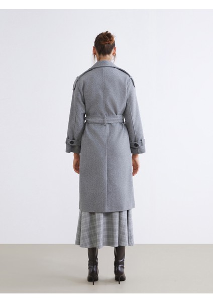 Kruvaze Yaka Kadın Kaşe Kaban indirimleri