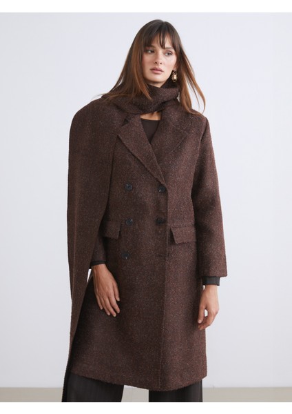 Kruvaze Yaka Atkılı Kadın Kaban fiyatları