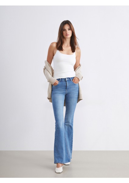 Flare Kadın Jean Pantolon
