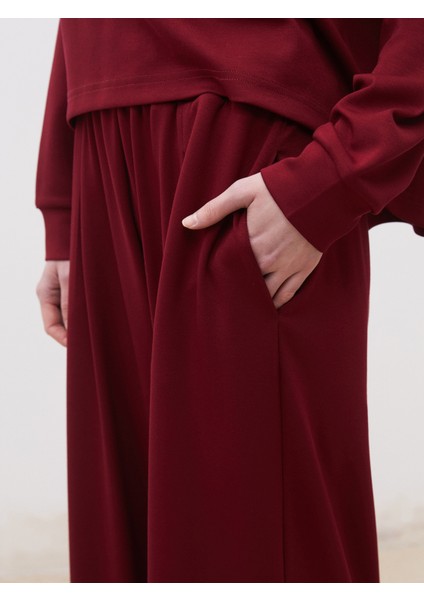 Beli Lastikli Geniş Paça Kadın Eşofman Altı modelleri