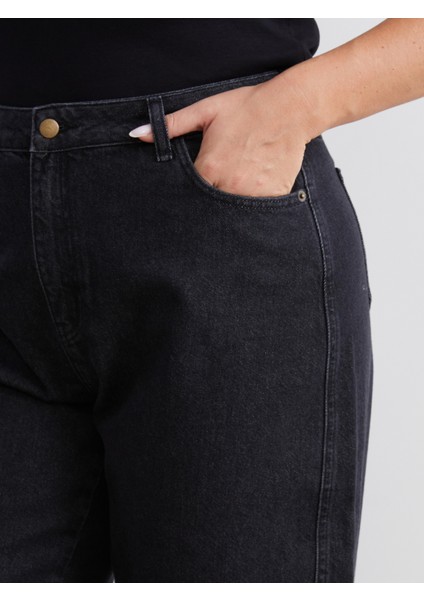 Büyük Beden Balloon Fit Kadın Jean Pantolon fırsatları