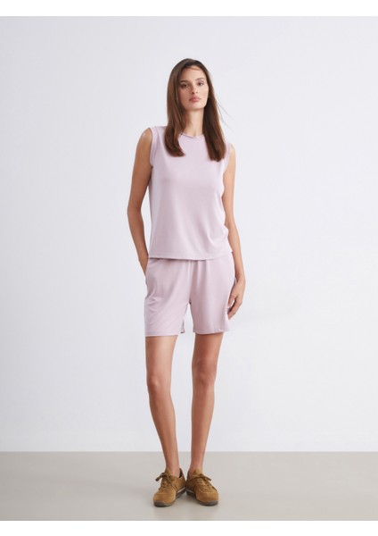 Beli Lastikli Kadın Şort