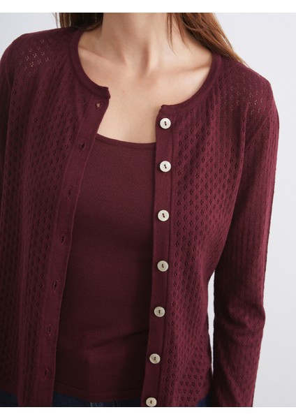 Bisiklet Yaka Ajurlu Kadın Triko Hırka modelleri