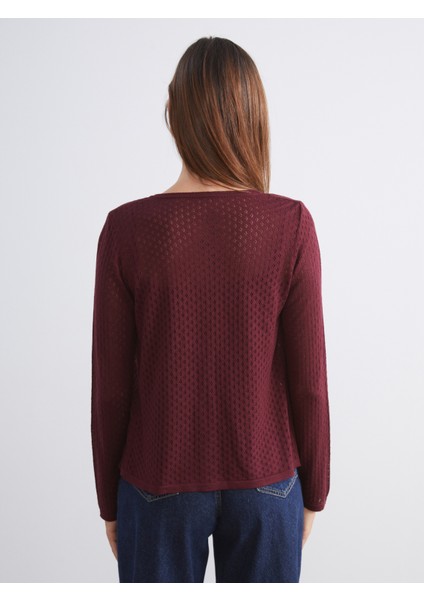 Bisiklet Yaka Ajurlu Kadın Triko Hırka fırsatları