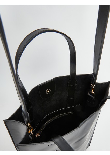 Deri Görünümlü Kadın Kol Çantası