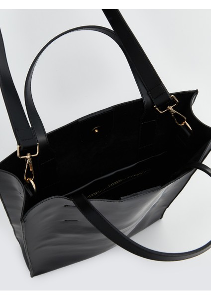 Deri Görünümlü Kadın Kol Çantası