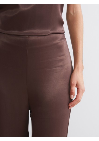 Loose Fit Saten Kadın Pantolon modelleri