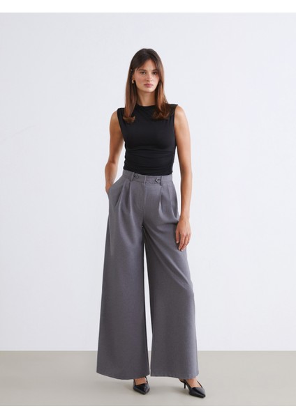 Geniş Paça Pileli Kadın Pantolon fiyatları