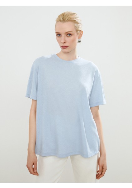 Bisiklet Yaka Kadın Tişört