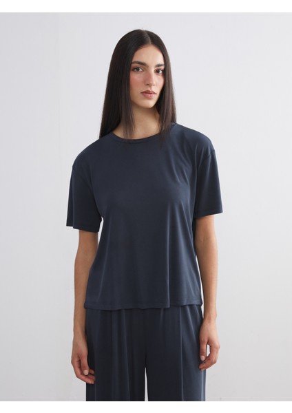 Modal Karışımlı Oversize Kadın Tişört
