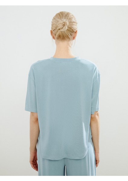 Bisiklet Yaka Modal Karışımlı Kadın Tişört fırsatları