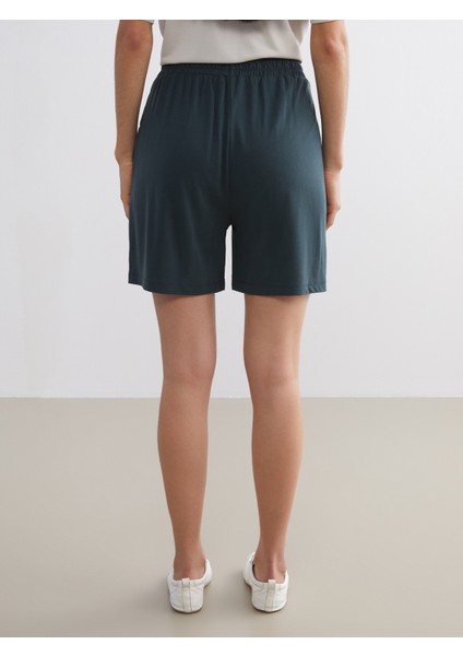 Beli Lastikli Kadın Şort