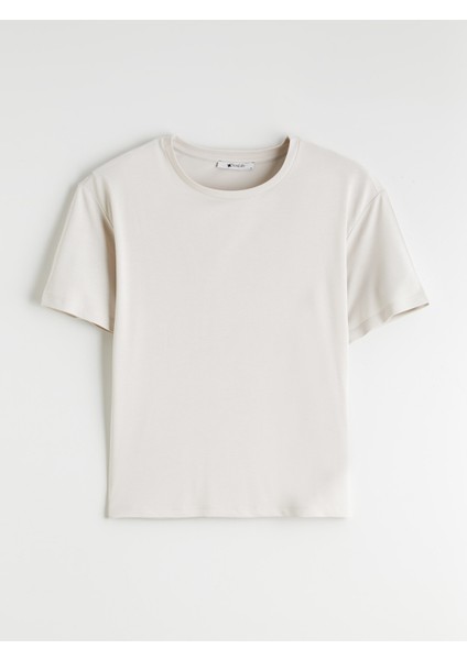 Modal Karışımlı Oversize Kadın Tişört